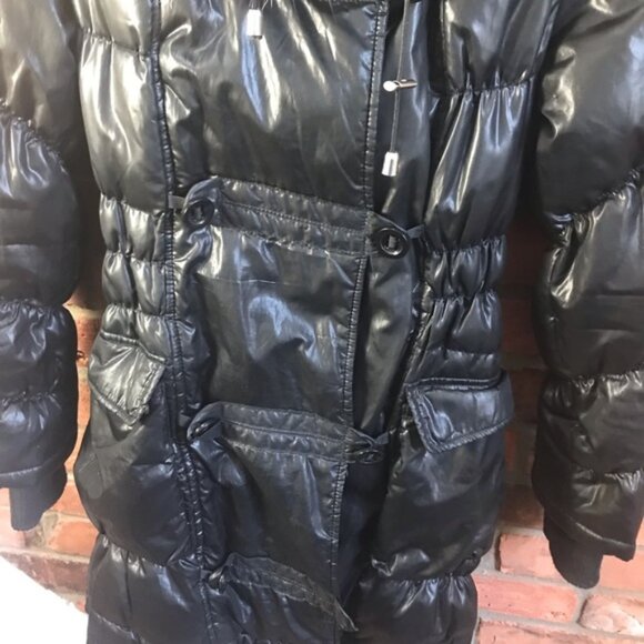 RUDSAK Down Hood Puffer Parka Winter Coat Vest  Raccoon Fur Collar Jacket Zip XS - Picture 11 of 16